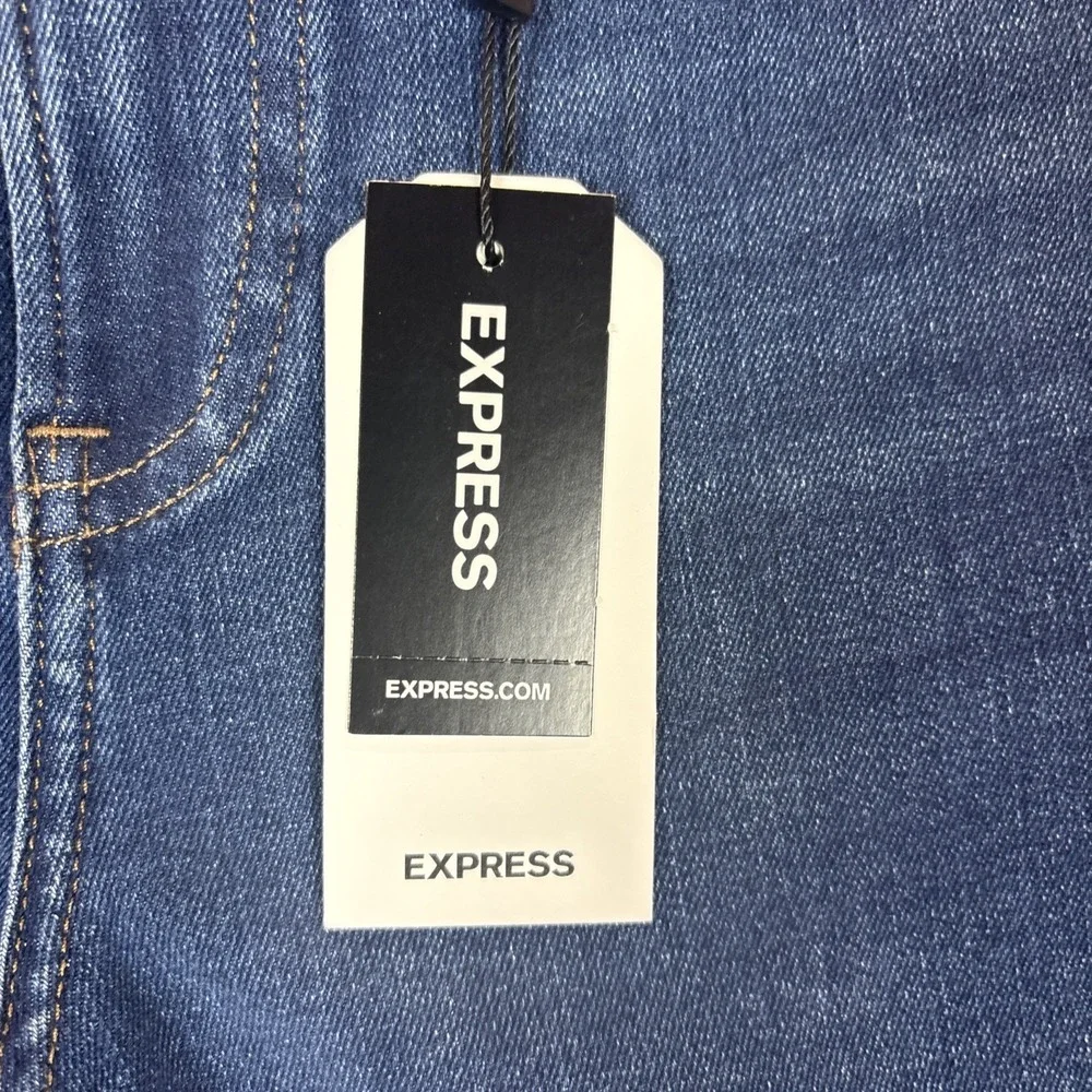 Express Jeans Womens S Blue Denim NWT Skinny‎ High Rise 4 Way Hyper Stretch